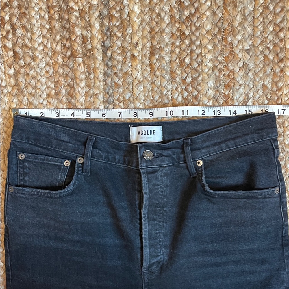 Agolde Riley Crop Jeans Black - Picture 5 of 7